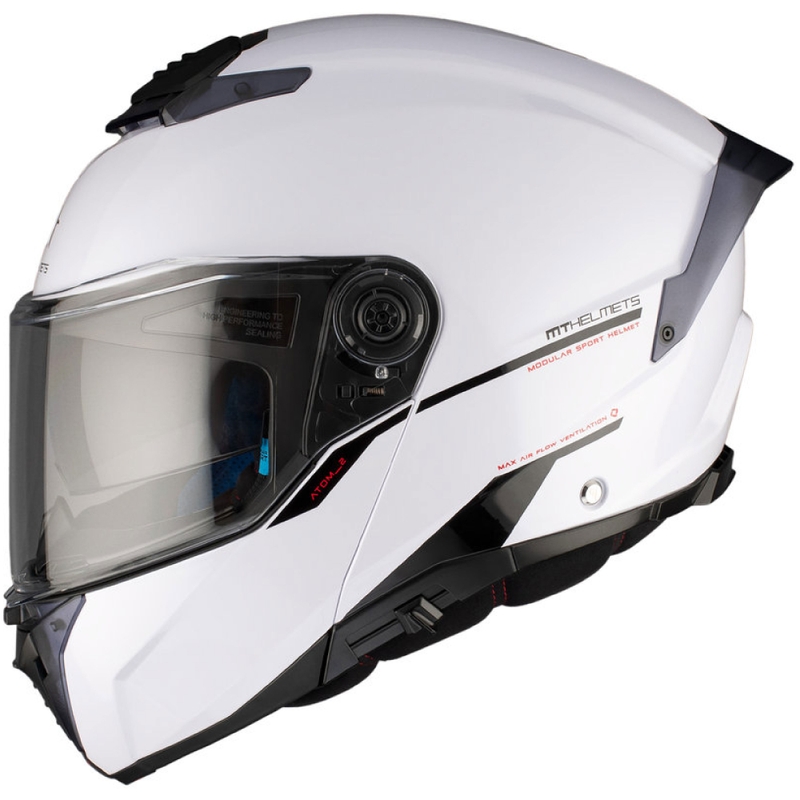MT ATOM 2 SV SOLID A0 motorhelm wit glanzend