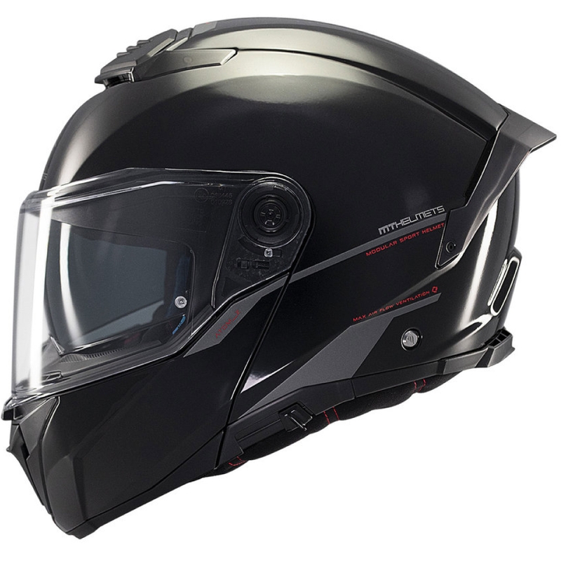 MT ATOM 2 SV SOLID A1 motorhelm glanzend zwart
