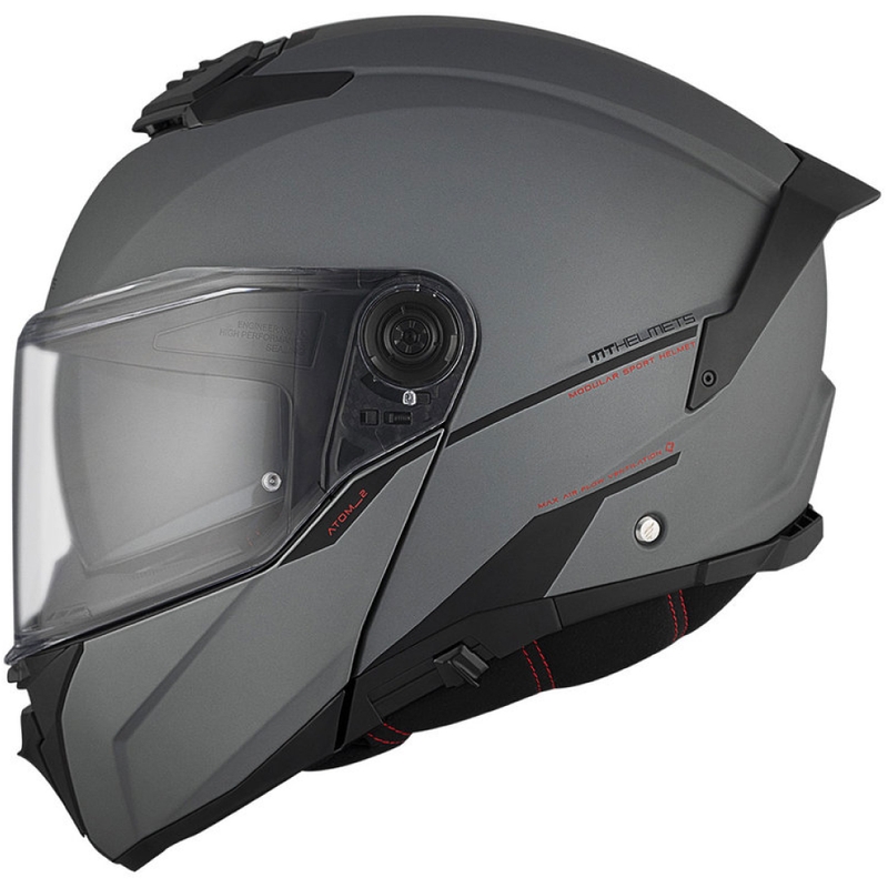 MT ATOM 2 SV SOLID A2 motorhelm grijs mat