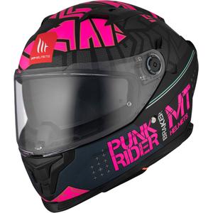 MT BRAKER SV PUNK RIDER B8 zwart en roze integraal motorhelm