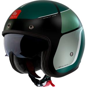 MT Le Mans 2 SV Luther Open Motorhelm Mat Zwart-Grijs-Groen