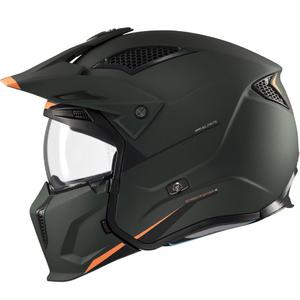 Open helm met masker MT Streetfighter SV S Solid A6 matgroen