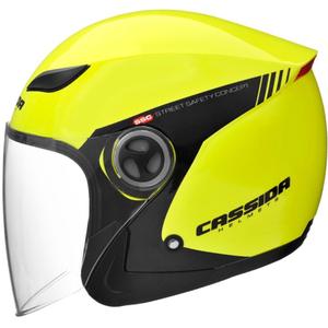 Cassida Reflex veiligheidshelm open zwart-fluo geel