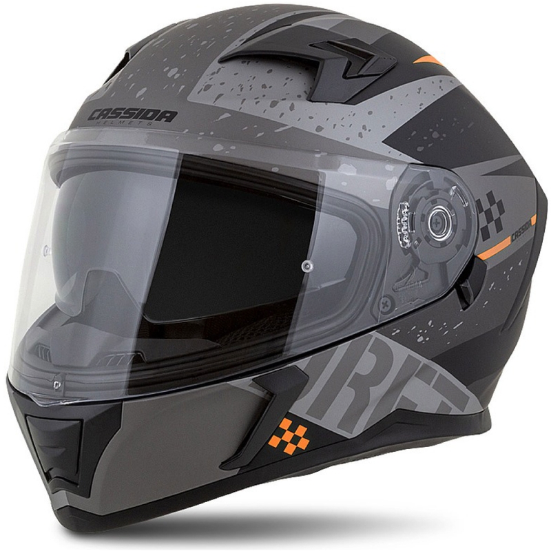 Integral motorhelm Cassida Integral 3.0 DRFT mat grijs-zwart-oranje