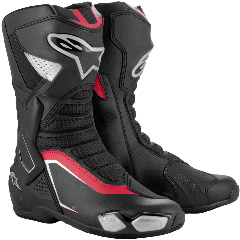 Alpinestars SMX-6 3 zwart-zilver-rode motorlaarzen