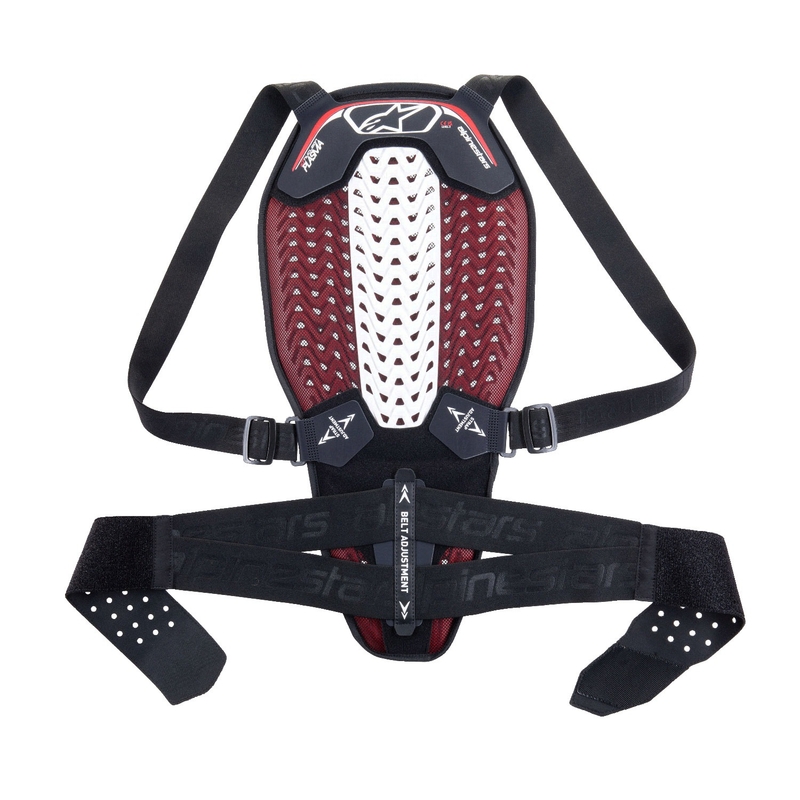 Alpinestars Nucleon Plasma rugbeschermer zwart-wit-rood