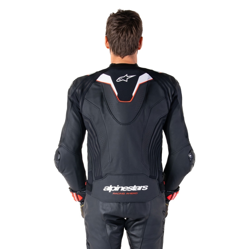 Alpinestars Missile 3 Ignition zwart-wit leren motorjack