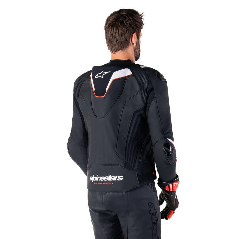 Alpinestars Missile 3 Ignition zwart-wit leren motorjack
