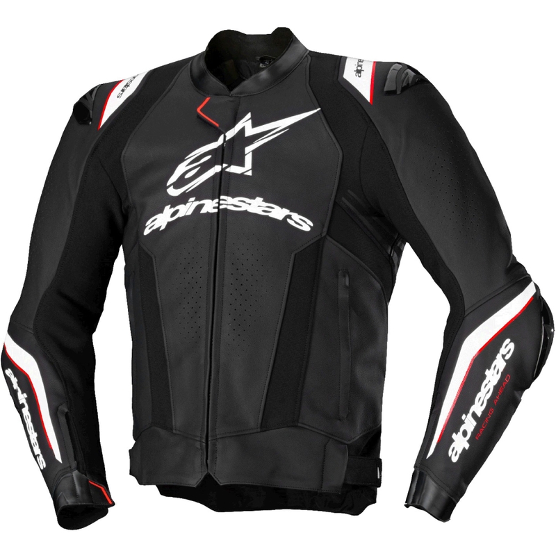 Alpinestars Missile 3 Ignition zwart-wit leren motorjack