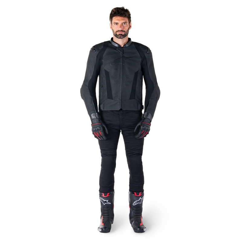 Alpinestars Missile 3 zwart leren motorjack