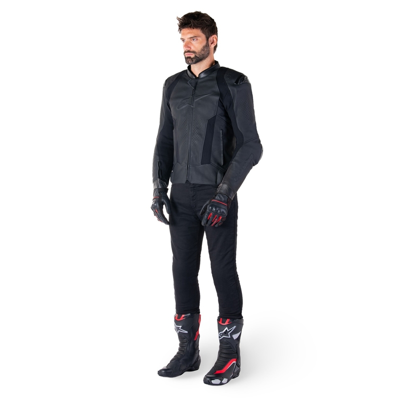 Alpinestars Missile 3 zwart leren motorjack