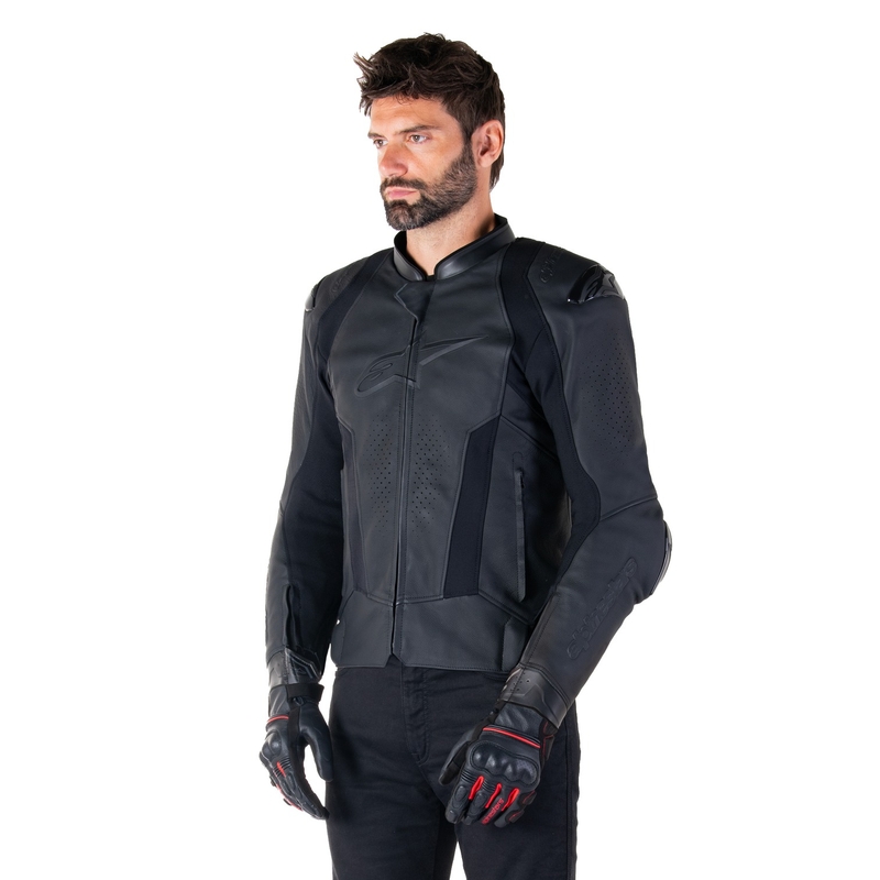 Alpinestars Missile 3 zwart leren motorjack