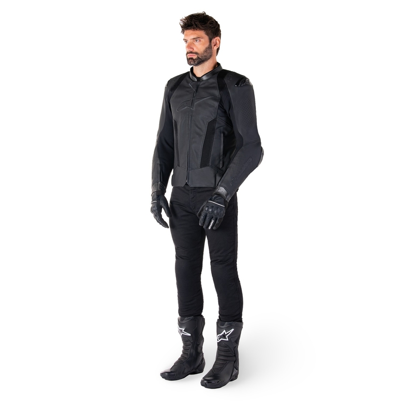 Alpinestars Missile 3 Airflow Zwart Leren Motorjack