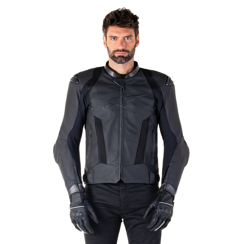 Alpinestars Missile 3 Airflow Zwart Leren Motorjack