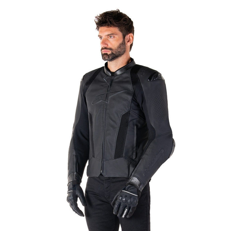 Alpinestars Missile 3 Airflow Zwart Leren Motorjack