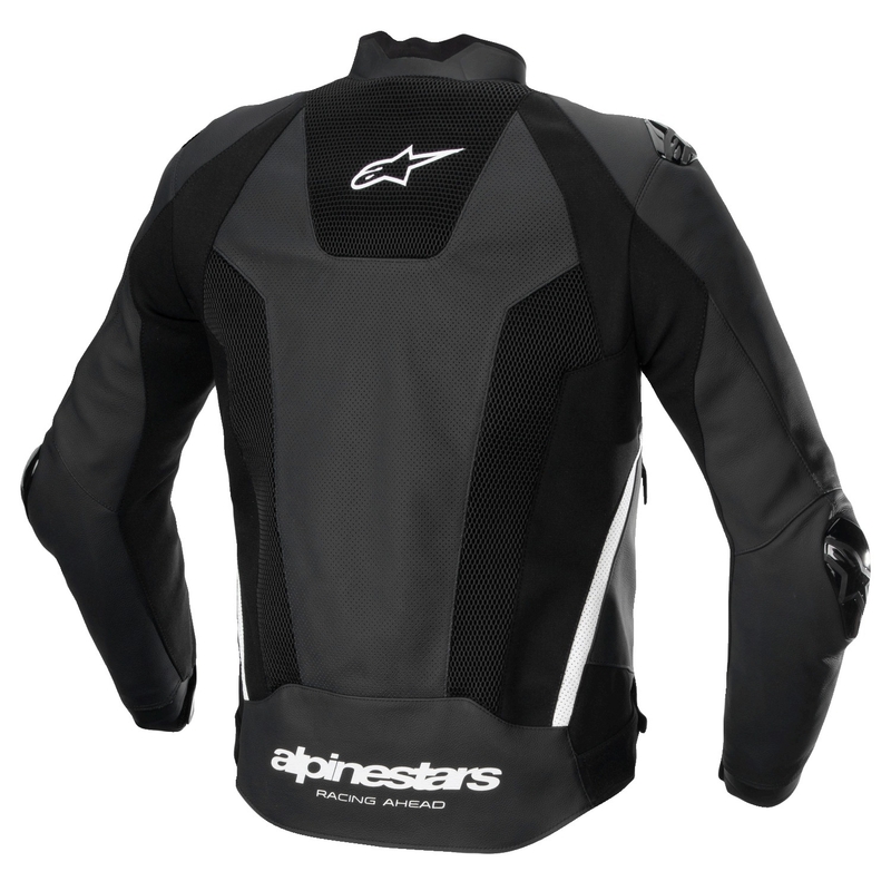 Alpinestars Missile 3 Airflow zwart-wit leren motorjack