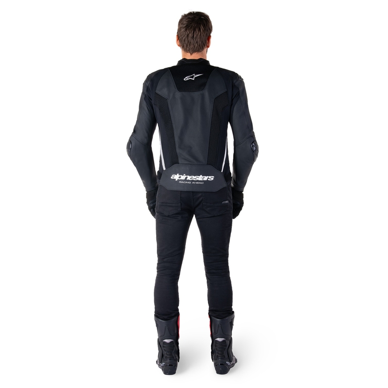 Alpinestars Missile 3 Airflow zwart-wit leren motorjack