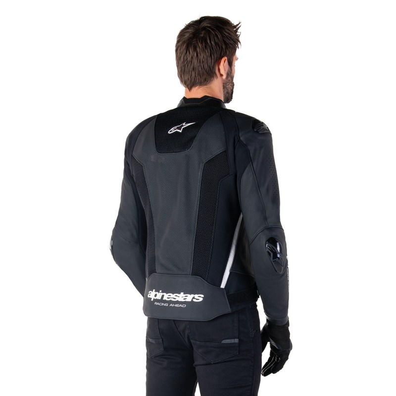 Alpinestars Missile 3 Airflow zwart-wit leren motorjack