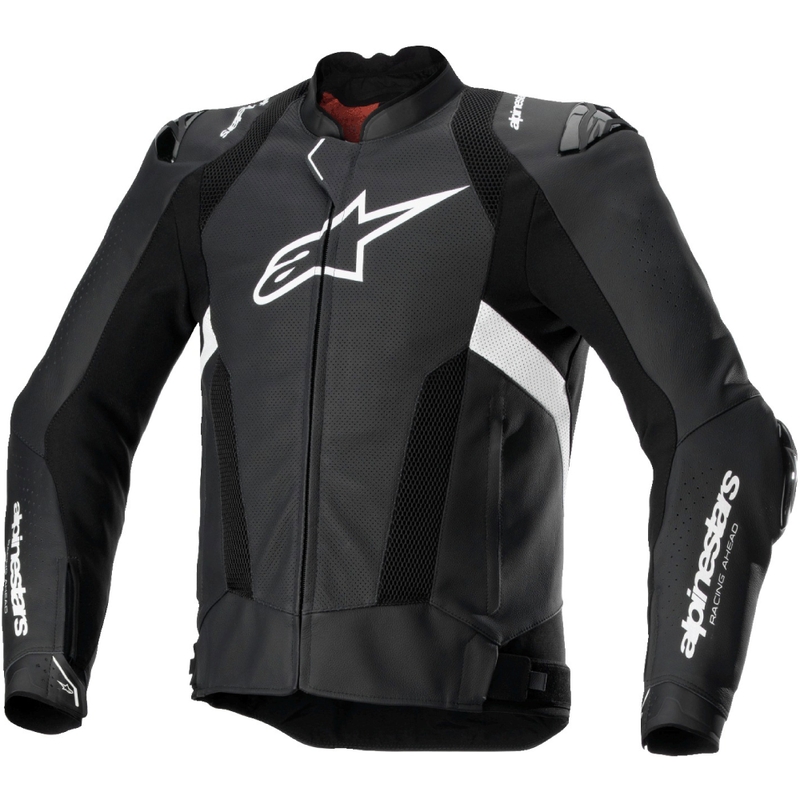 Alpinestars Missile 3 Airflow zwart-wit leren motorjack