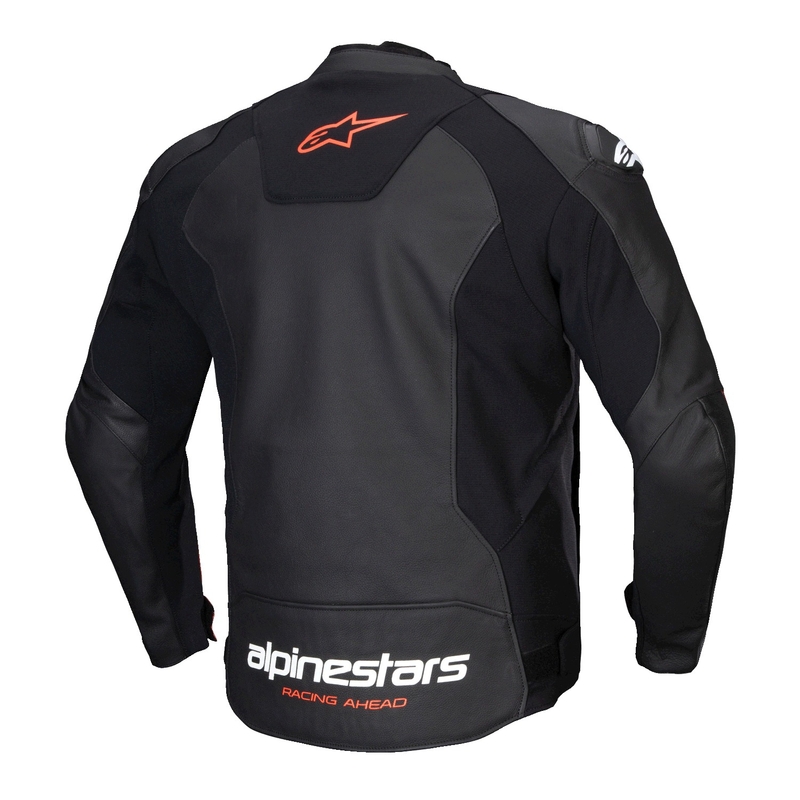 Alpinestars Faster 3 zwart-fluorode leren motorjas