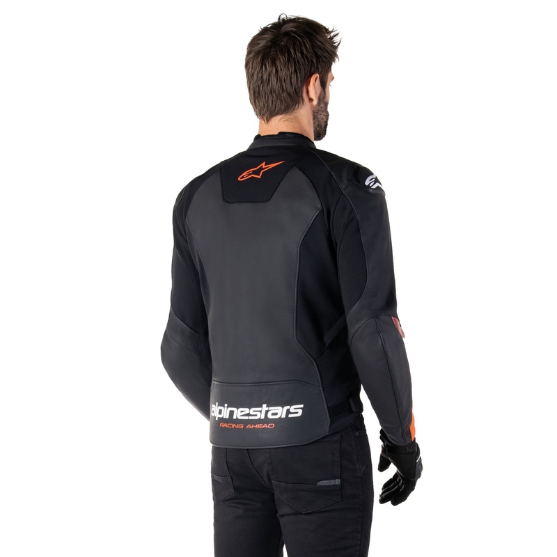 Alpinestars Faster 3 zwart-fluorode leren motorjas
