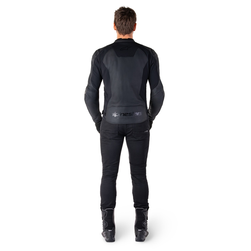 Alpinestars Faster 3 zwart leren motorjack
