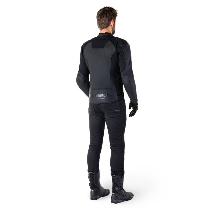 Alpinestars Faster 3 zwart leren motorjack