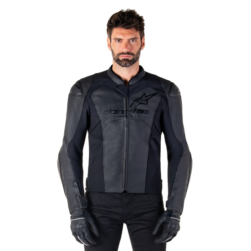 Alpinestars Faster 3 zwart leren motorjack