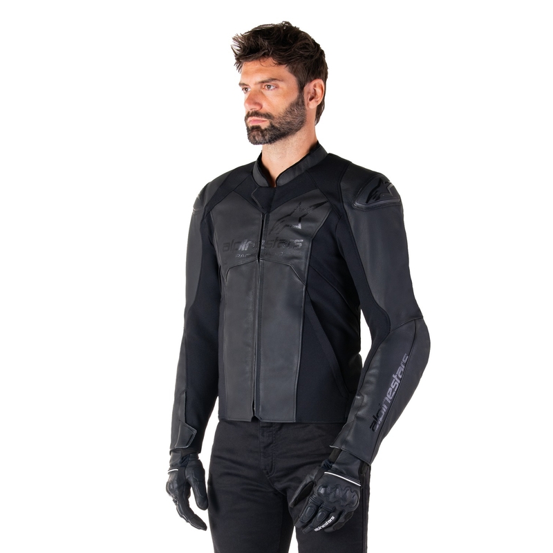 Alpinestars Faster 3 zwart leren motorjack