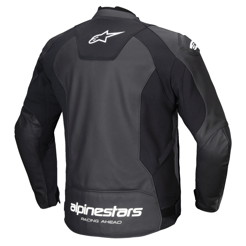 Alpinestars Faster 3 zwart-wit leren motorjack