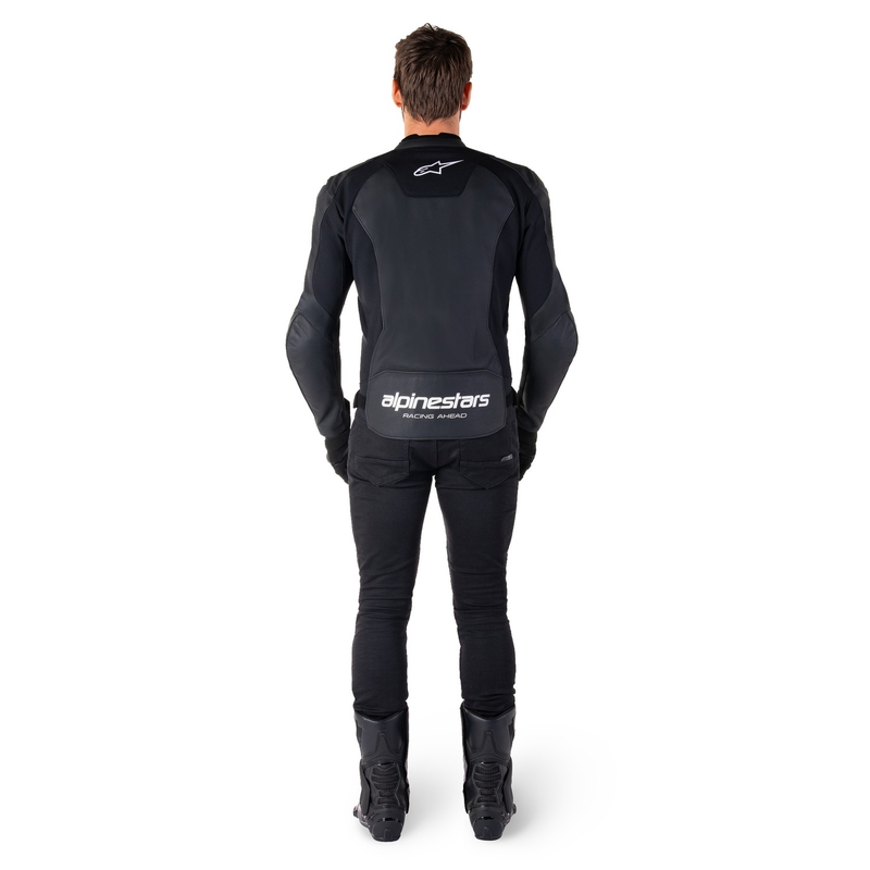 Alpinestars Faster 3 zwart-wit leren motorjack