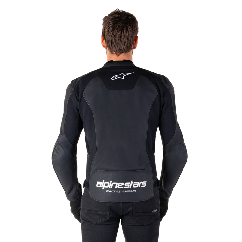 Alpinestars Faster 3 zwart-wit leren motorjack