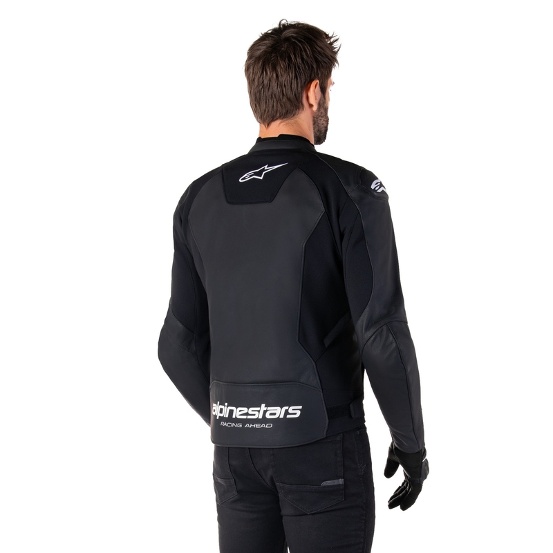 Alpinestars Faster 3 zwart-wit leren motorjack
