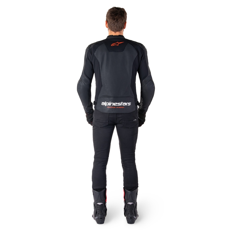 Alpinestars Faster 3 Airflow zwart-fluorood leren motorjack