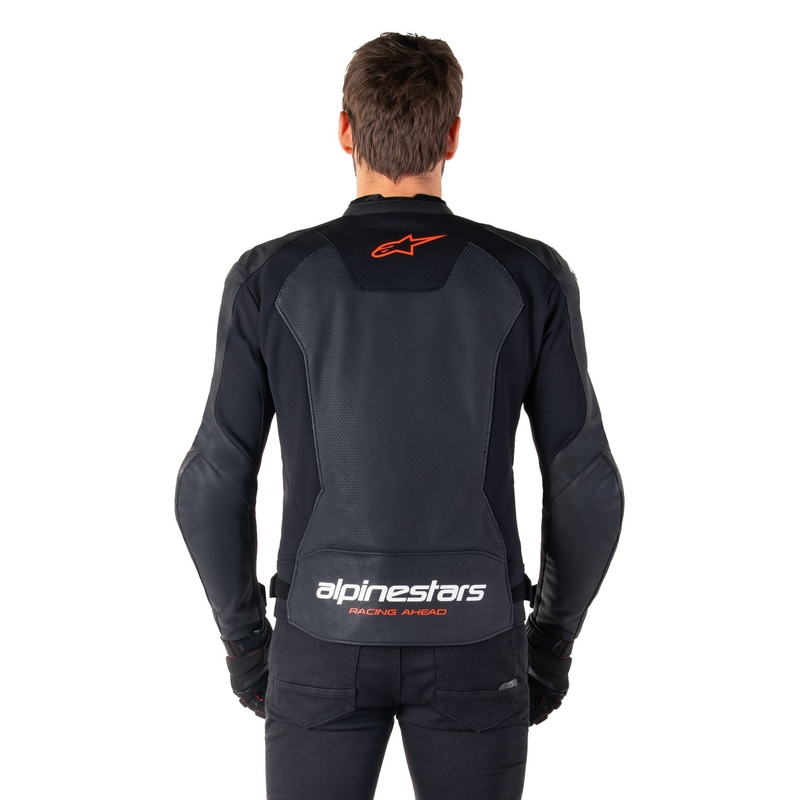 Alpinestars Faster 3 Airflow zwart-fluorood leren motorjack