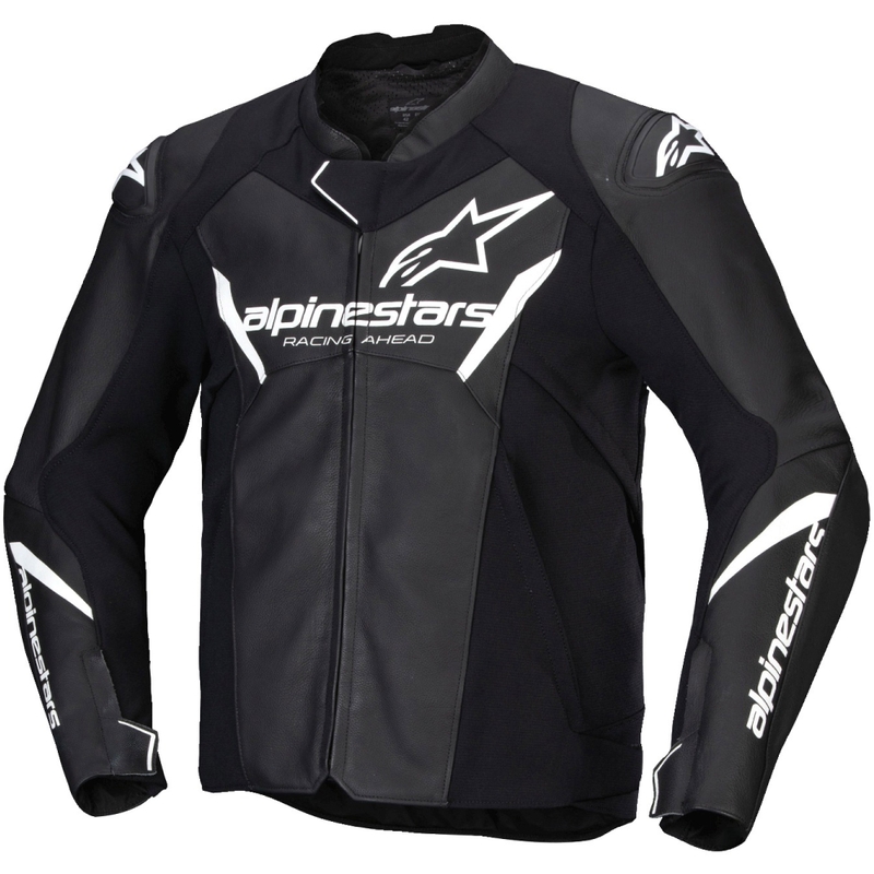 Alpinestars Faster 3 zwart-wit leren motorjack