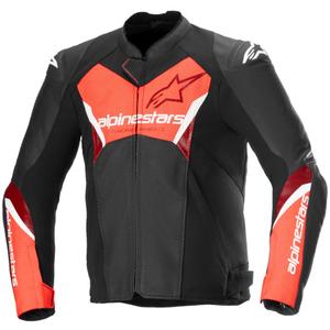 Alpinestars Faster 3 Airflow zwart-fluorood leren motorjack