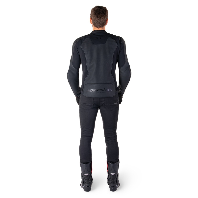 Alpinestars Faster 3 Airflow zwart leren motorjack