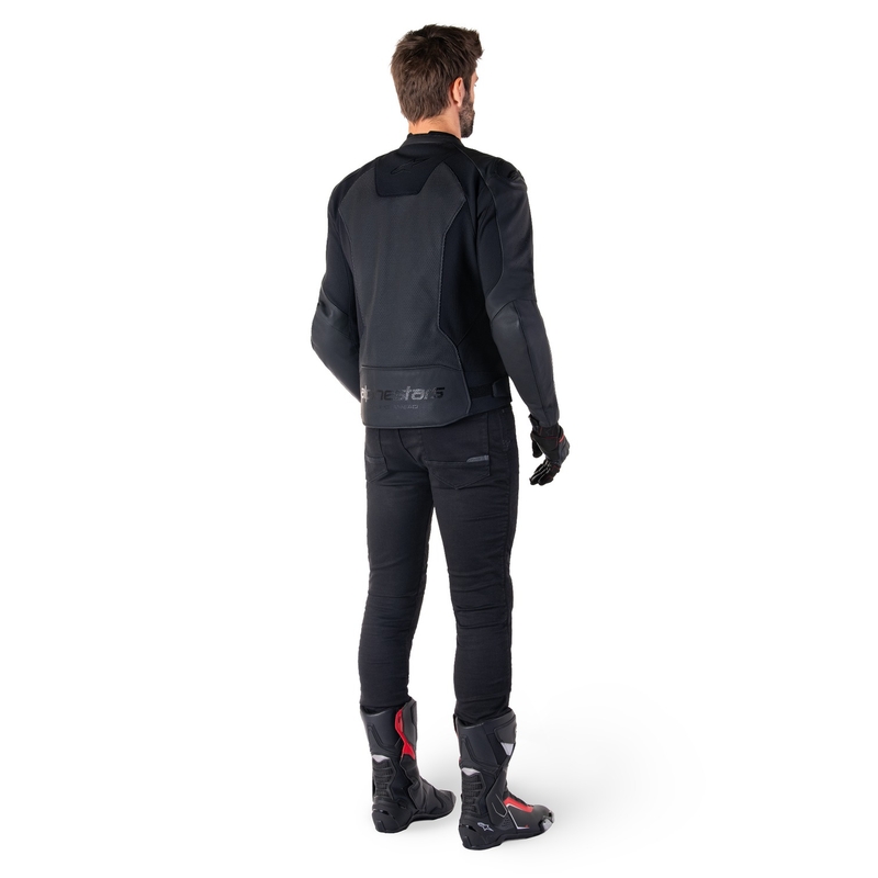 Alpinestars Faster 3 Airflow zwart leren motorjack