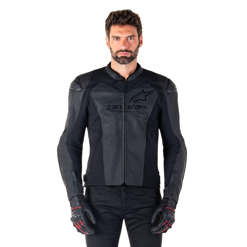 Alpinestars Faster 3 Airflow zwart leren motorjack