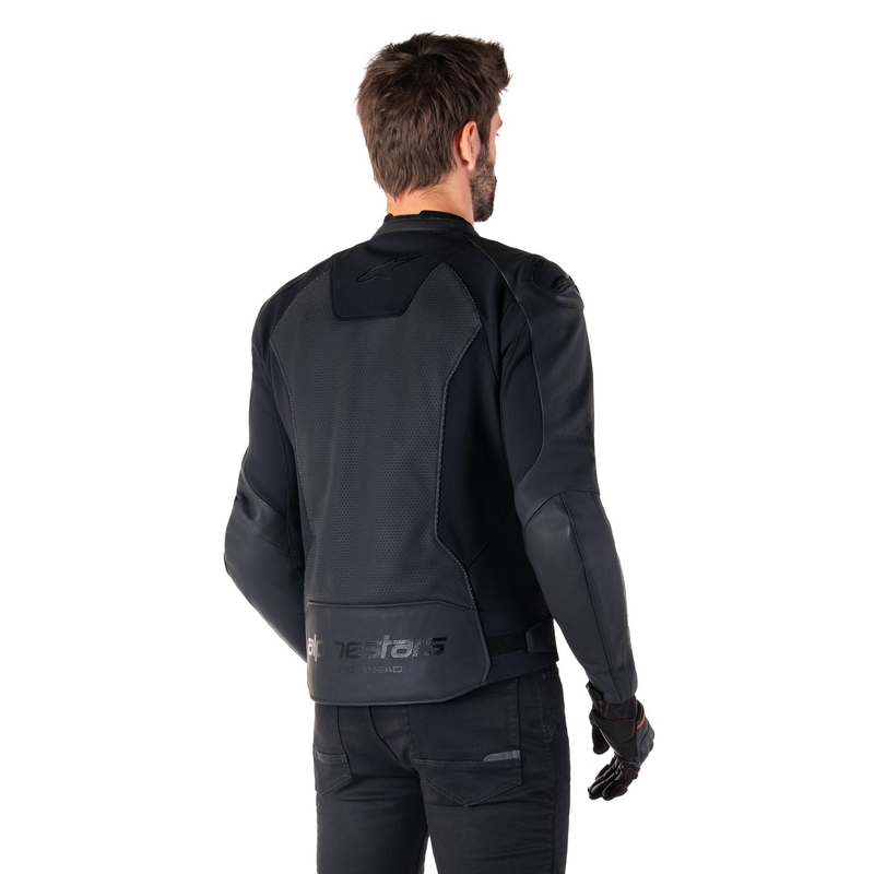 Alpinestars Faster 3 Airflow zwart leren motorjack