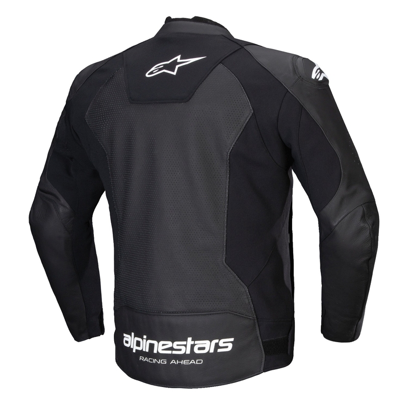 Alpinestars Faster 3 Airflow zwart-wit leren motorjack