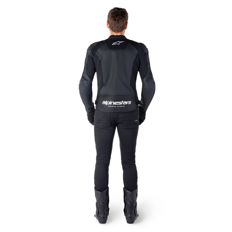 Alpinestars Faster 3 Airflow zwart-wit leren motorjack