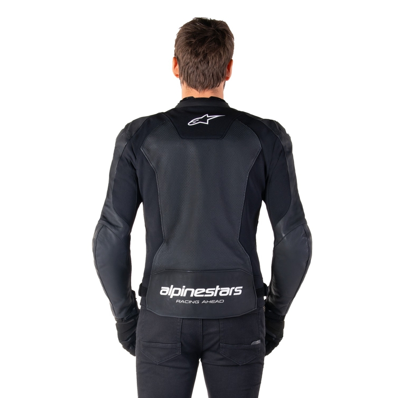 Alpinestars Faster 3 Airflow zwart-wit leren motorjack