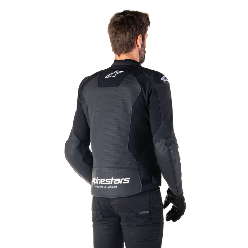 Alpinestars Faster 3 Airflow zwart-wit leren motorjack