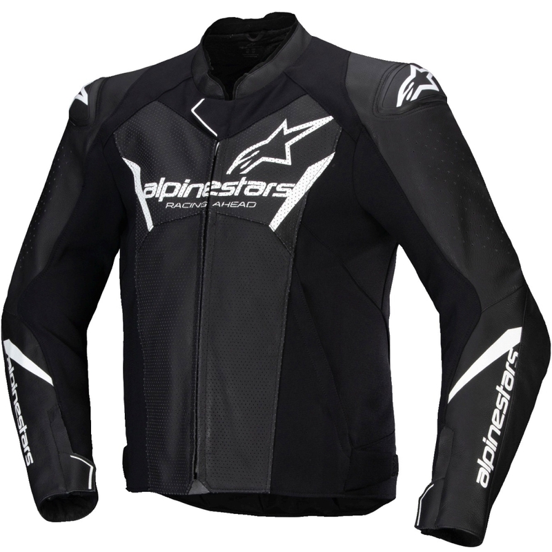 Alpinestars Faster 3 Airflow zwart-wit leren motorjack