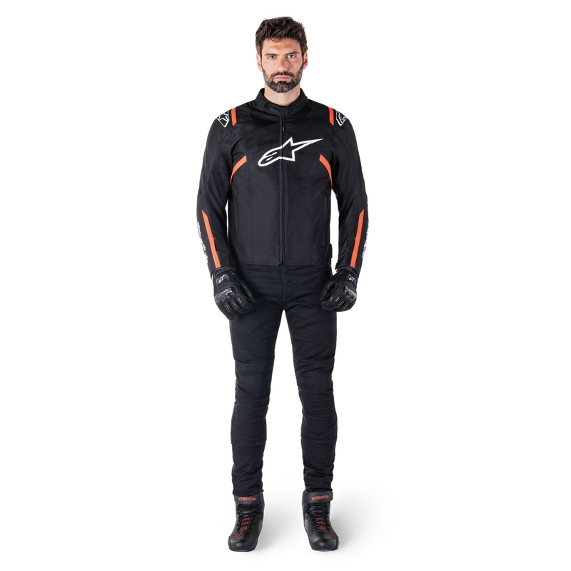Alpinestars T-SPS 2 Waterdicht Zwart-Wit-Fluorood Motorjack