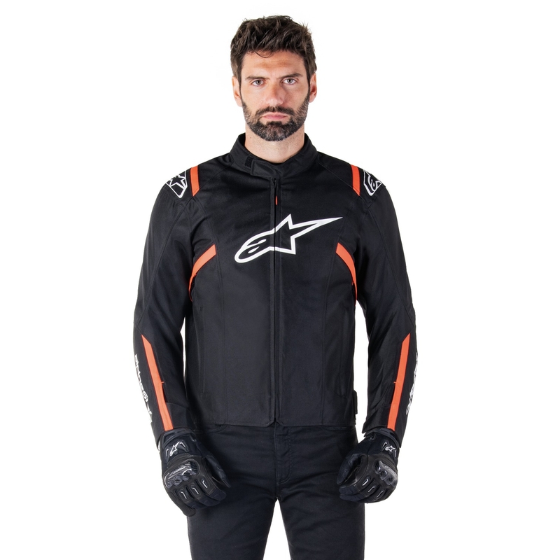 Alpinestars T-SPS 2 Waterdicht Zwart-Wit-Fluorood Motorjack