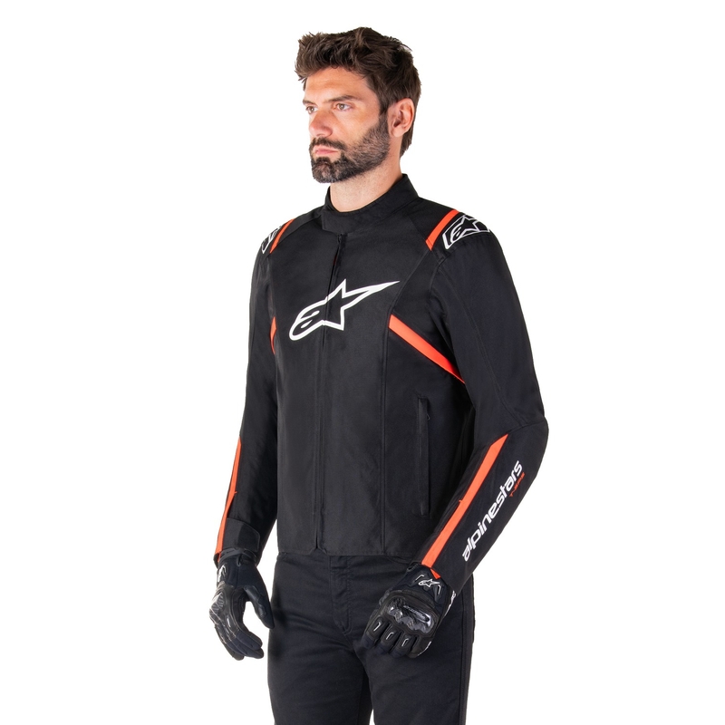 Alpinestars T-SPS 2 Waterdicht Zwart-Wit-Fluorood Motorjack