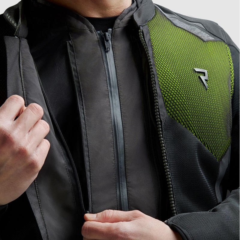 Motorjas Rebelhorn Jax zwart-fluo geel